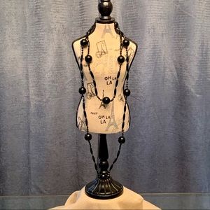 Black beaded necklace